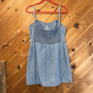 Frenchi denim fit & flare spaghetti strap dress thumbnail 4