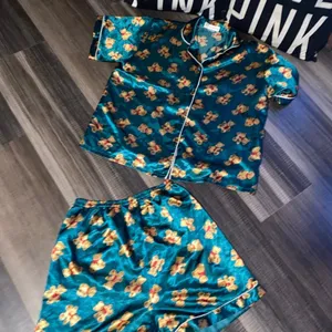 Teal Floral Pajama Set thumbnail 10