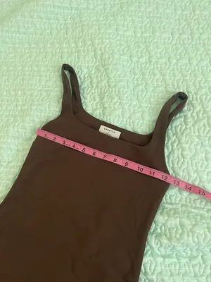 Babaton Sculpt Knit Squareneck Mini Dress Mocha Brown thumbnail 6