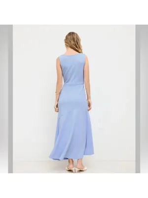 NWT cider boat neck blue maxi dress size S thumbnail 3