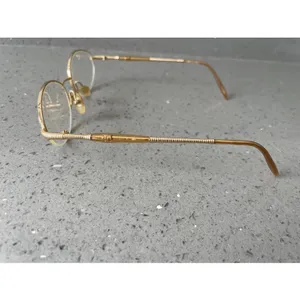 CHRISTIAN DIOR Eyeglasses Frames ONLY 49-19 01x2 Half Rim gold thumbnail 5