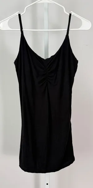 Seraphine sz 4‎ Black Ruched V Neck Cami Tank Top casual thumbnail 1