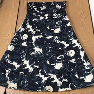 Women’s Romy Lined Strapless Dress Stretchy Soft Comfy Blue White Size Small thumbnail 1