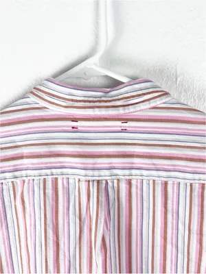 XIRENA Jordy 100% Cotton Striped Long Sleeves Button Down Top Size Small thumbnail 5