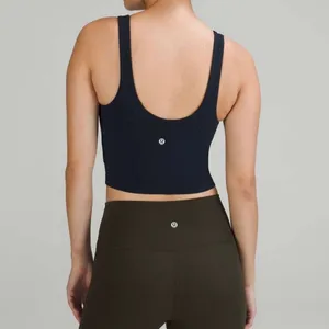 Lululemon Align Tank Black Nulu Cropped Shelf Bra Top Size 6 thumbnail 2