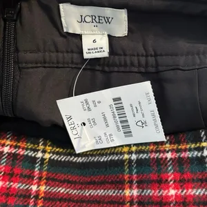 NEW J Crew Factory 6 Mini Skirt Plaid Wool Blend A Line A-Line Holiday BK386 thumbnail 3
