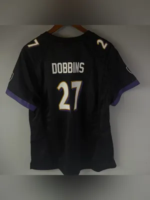 NWT Baltimore Ravens J.K. Dobbins Nike Home Black On Field Jersey Womens Sz 2XL thumbnail 2