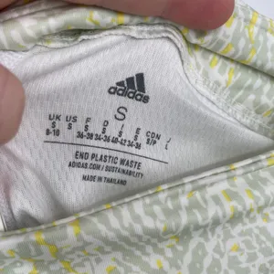 Adidas Women's Printed Frill Golf Skirt‎ White Green Yellow Athletic Size S thumbnail 4