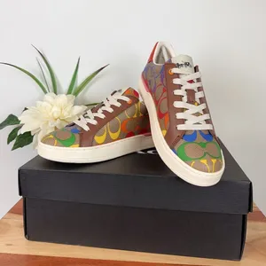 NWT Coach Clip Low Top Sneaker In Rainbow Signature Canvas size‎ US5/EU 35.5 thumbnail 3