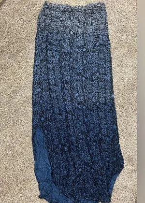 Gimmicks by Buckle Blue Smocked High-Low Maxi Skirt thumbnail 1