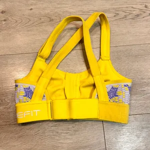 SHEFIT Yellow Front Zip Sports‎ Bra High Impact Support Womens XSmall XS thumbnail 2