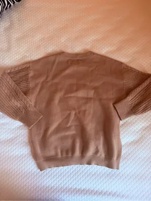 Zesica Tan Cable-Sleeve Crewneck Sweater - Men's thumbnail 2