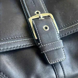 Coach Hampton elegant black leather buckle bag y2k F1260 hobo thumbnail 3
