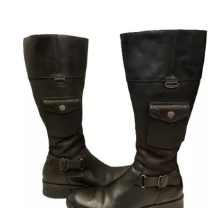 Timberland Charles St Darcy Size 7.5 Black Leather Side Pocket Riding Boots thumbnail 2