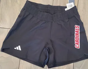 adidas Originals Black Athletic Shorts with Red Cardinals Side Print thumbnail 1