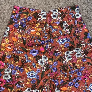Anthropologie Maeve Flower Power‎ Wide Leg Ankle Cropped Trouser Pant 0 thumbnail 7