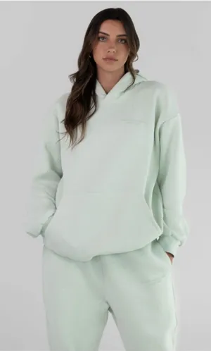 COMFRT Pastel Mega Hoodie and Pants Sweat Set in Mint Green thumbnail 1