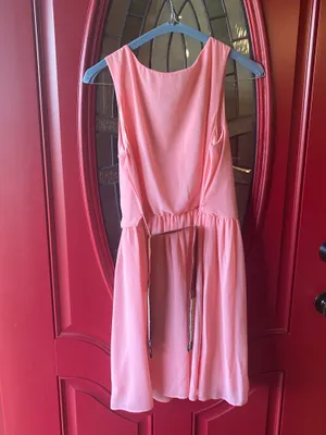By and By Pink Belted Knee Length Dress thumbnail 4
