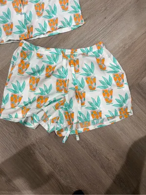 Bouffants and Broken Hearts Tropical Cocktail Pajama Set Size M thumbnail 6