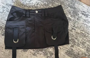 Mini Black Cargo Skirt Shein thumbnail 1