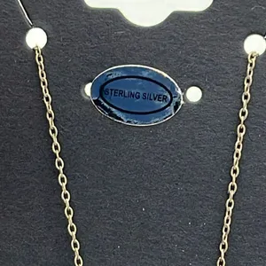 Sterling silver chain and cross pendant necklace. thumbnail 2