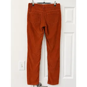 Free People Corduroy Pants Womens Size 27 Orange Rust Low Rise Straight thumbnail 3