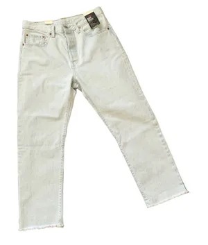 Levi’s 501 Original Cropped Straight‎ Leg Light Wash Jeans Size 30 thumbnail 1