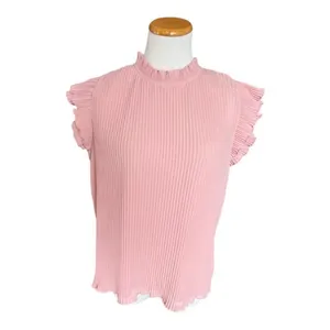 Womens Gibson X Glam Steph Taylor Jackson Pleated Ruffle Sleeve Blouse - Sz M thumbnail 4