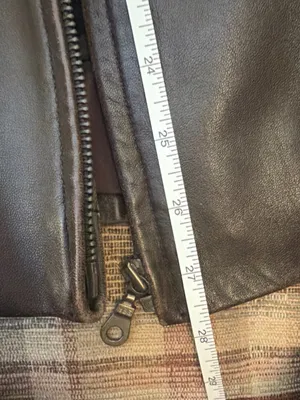 Women's Dark Brown Leather Zip Jacket thumbnail 6