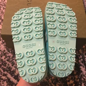 Gucci Horsebit Flatform Sandal Teal Cyan thumbnail 7