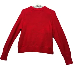 Willow & Wind Red Crewneck Cotton Chunky Knit Sweater Size Small NWT thumbnail 4