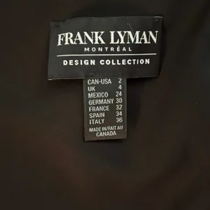 Frank Lyman Size 2 Polka Dot Side Tie Wrap Top Blouse Black White thumbnail 5