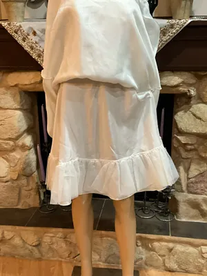 Betsey Johnson Taffeta White Floral Lace Dress 8 thumbnail 10
