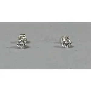 Swarovski Sterling Silver Zirconia Diamond Studs Stud Earrings Jewelry 💎 thumbnail 2