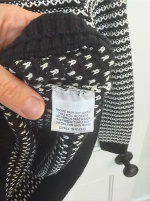 Charter Club Petite Black White Button Shoulder Knit Sweater P/M thumbnail 5