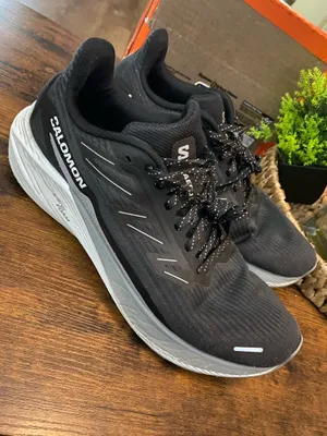 SALOMON MEN'S AERO BLAZE 2 ROAD RUNNING SHOES - BLACK/SHARKSKIN Size 11 thumbnail 1