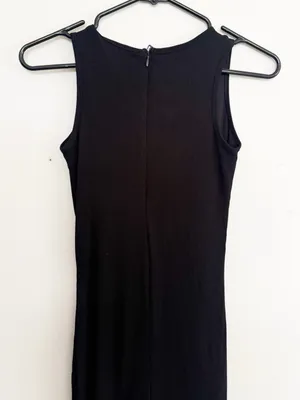Popilush Built-In Shapewear Sleeveless Midi Dress - Black, size small thumbnail 7