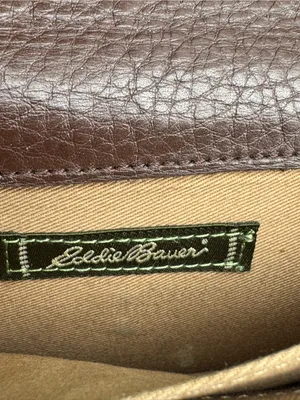 Eddie Bauer Brown Leather Wallet with Suede Flap thumbnail 5
