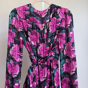 WAYF‎ sz S pink floral wrap upscale maxi dress thumbnail 7