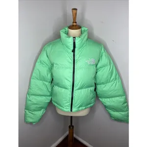 The North Face Nuptse Short‎ Jacket in Chlorophyll Green XL thumbnail 3