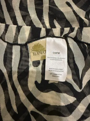 Zebra Print Sheer Cover thumbnail 2