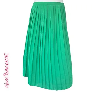 Vintage Green Pleated Skirt Size M thumbnail 2