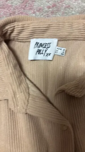 Princess Polly Long Sleeve Button Down tan thumbnail 3