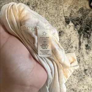 Aerie Offline Long Sleeve Shirt oatmeal cream color Size‎ small thumbnail 4