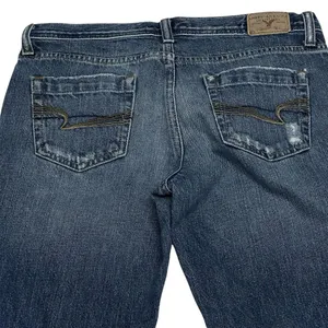 Vintage American Eagle Mid Rise‎ Flare Blue Denim Jeans Women's Size 4 Reg. Y2K thumbnail 5