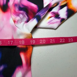 Askari Pink Purple Black‎ Abstract Print Jacket Cardigan Large Lined Drape thumbnail 8