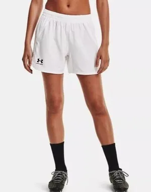 Under Armour Womens UA Accelerate Training Shorts White Size L thumbnail 1