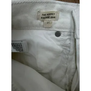 Madewell Skinny Jeans White‎ Raw Hem High Rise Size 25 thumbnail 5
