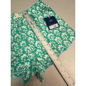 Roller Rabbit Green White Floral Block Print Pajama Boxer Shorts Womens XS NWT thumbnail 6