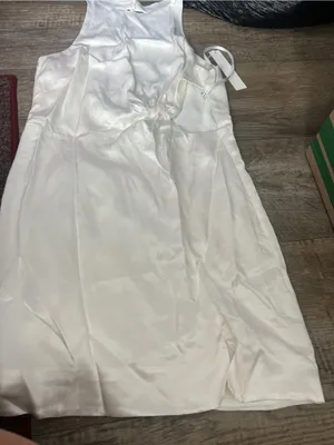 NWT For Love and Lemons Lucy White Satin Open Back Mini Dress size M thumbnail 16